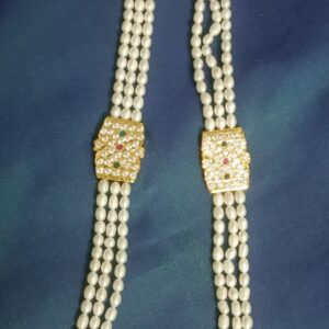 Pearl Mala With Stone Dollor